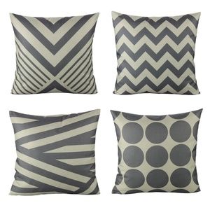 Geomet 4 Set Couch Home Decor Throw Pillow Covers